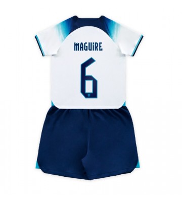 Anglia Harry Maguire #6 Koszulka Podstawowych Dziecięca MŚ 2022 Krótki Rękaw (+ Krótkie spodenki)